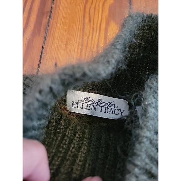 Linda Allard Ellen Tracy Womens L Vintage Mohair Blend Mock Neck Sweater  90s - Picture 6 of 10